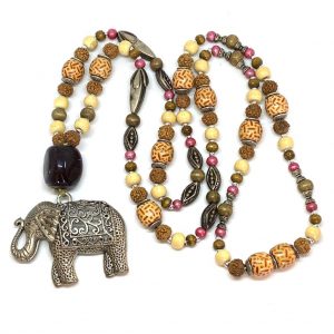 Japa Mala 108 Cuentas Rudraksha Elefante