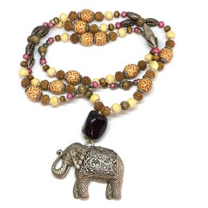 Japa Mala 108 Cuentas Rudraksha Elefante